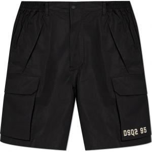 Шорты карго с принтом логотипа Dsquared2 DSQUARED 2, черный