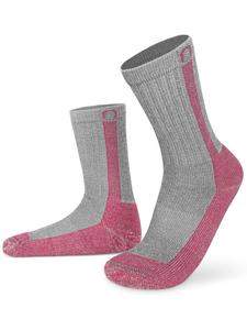 Normani 2 пары походных и рабочих носков из мериносовой шерсти Nowra серо-розового цвета
