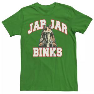 Мужская футболка с графическим рисунком Jar Jar Binks в университетском стиле Star Wars Jar Jar Binks