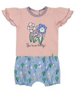 Lilly and Sid Комплект с кроликом: шорты и футболка Lilly + Sid, мультиколор