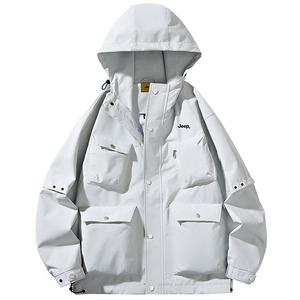 Водонепроницаемая и ветрозащитная утепленная ветровка Unisex Jeep, экрю