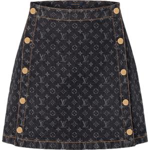 Мини-юбка Lv Monogram Denim LOUIS VUITTON, черный