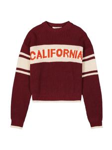 Вязаный свитер темно-вишневого цвета Garcia