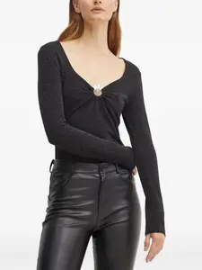 Топ с металлическим декором Karl Lagerfeld, черный