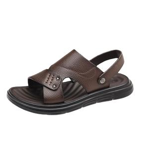 Пляжные шлепанцы мужские EGCHI, коричневый