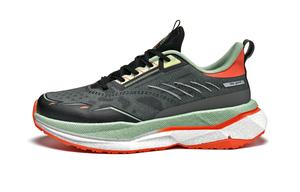 Кроссовки для бега с низким верхом и амортизацией, противоскользящие, мужские HLA, Black Green