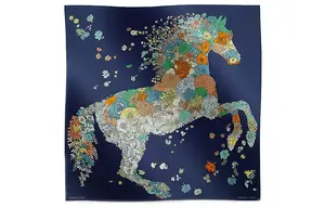 Шёлковый шарф Women's Blue HERMES, синий