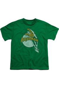 Футболка с коротким рукавом DC Comics Splash для детей Gildan, зеленый