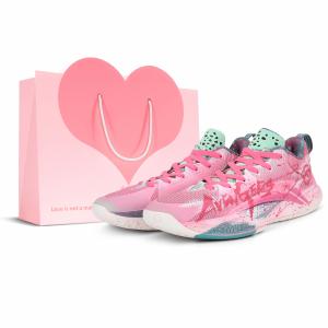 BadFive Hunter 1 Cushioning Abrasion Resistant Grip Low top баскетбольные кроссовки для мужчин LINING, розовый, shopping bag