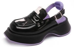 Туфли на платформе женские низкие черные Anthony Miles