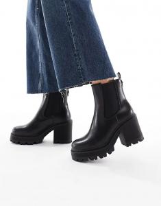 Массивные ботинки челси SEQWL Fuzzy черного цвета