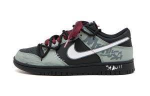 Nike Мужские низкие скейтбордные кроссовки Dunk Night Walker SAML, серо-зеленые