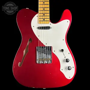 Fender Custom Shop 50s Thineline Telecaster Journeyman Relic, состаренный Candy Apple Red, в кейсе