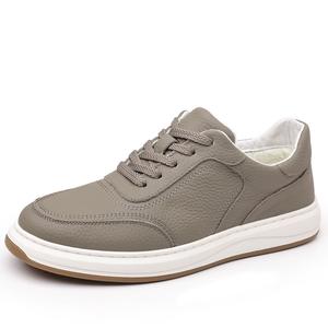 Mulinsen Теплые противоскользящие и износостойкие низкие скейтерские кроссовки мужские с серой подкладкой, цвет Gray Padded Jacket