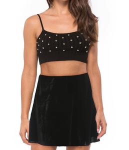 Шафрановый топ в черном цвете NBD