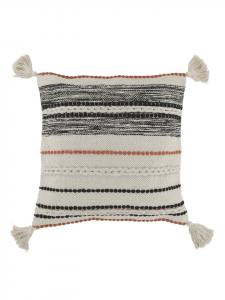 Chic Antique Чехол для подушки Aix с кисточками, в бежевую полоску