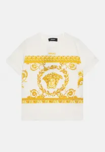 Футболка унисекс с принтом медузы и гирляндой Versace, White/Gold