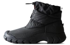 Зимние ботинки мужские Hunter резиновые комбинированные, черный