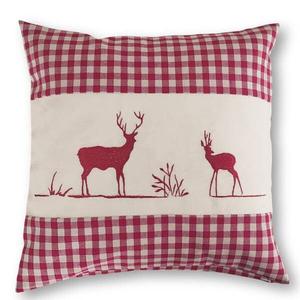 Наволочка wometo Landhaus Hirsch, 40x40 см цвет rot mit hirsch