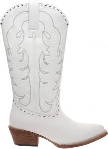 Женские сапоги Pierre Dumas Western Cowboy с вышивкой, на высокой массивной подошве, с заостренным носком, средней высоты голени, модель Dixie-2, White
