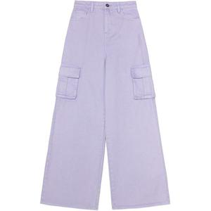 Широкие карго-джинсы Self-portrait, сиреневый фиолетовый