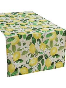 Erwin Müller Хлопковая скатерть-дорожка желто-зеленого цвета