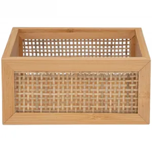 Органайзер для ванной комнаты WENKO «Allegre», (1 шт.), из бамбука и ротанга, цвет natur/braun