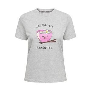 Футболка с коротким рукавом Only Gurli Life Reg, серый