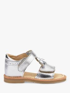 Детские кожаные сандалии Flo с кисточками Young Soles, Silver
