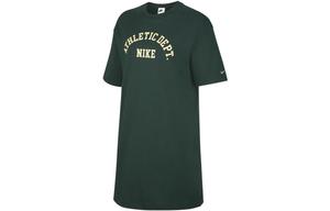 Платье с короткими рукавами женское зеленое Nike