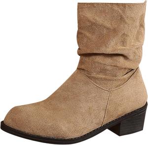 Женские ботильоны Unifizz - свободные модные низкие ботинки на плоской подошве, удобные с круглым носком, осенне-зимние повседневные короткие ботинки для женщин., Khaki