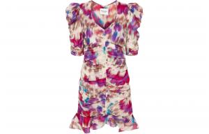 Мини-платье с цветочным принтом и сборками ISABEL MARANT ETOILE, мультиколор