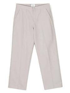 Прямые брюки с вышитым логотипом Fendi Kids, нейтральный