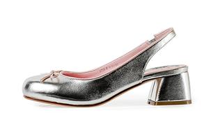 Замечательная пара туфель на блочном каблуке 5 см женские, бело-розовые