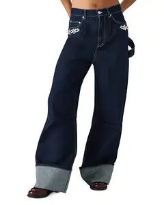 Джинсы Bobbie с широкими штанинами, цвет бижу голубого. Steve Madden, синий