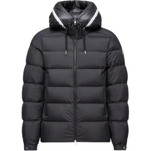 Moncler Кардиган с капюшоном короткий пуховик мужской черный, Black