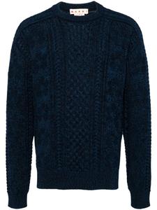 Marni джемпер из хлопка с косами, синий