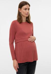 Топ MAMALICIOUS MLANABELLA JUNE, Marsala Detail Melange/Dark Red