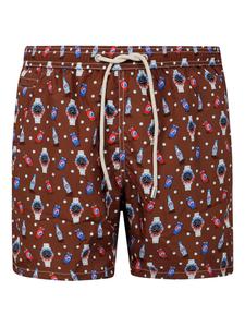 Плавки-шорты с графическим принтом MC2 Saint Barth, красный
