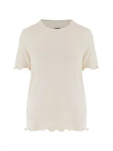 Футболка с фигурной отделкой JIL SANDER, бежевый
