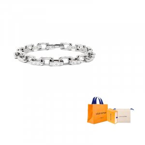 Серебряный браслет из нержавеющей стали для мужчин LOUIS VUITTON, серебряный