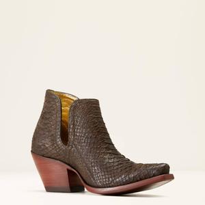 ARIAT Женские экзотические сапоги Dixon Python из кожи в стиле вестерн, шоколадного цвета