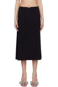 Черная юбка-миди с бантом Rabanne