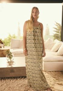 Платье Next REGULAR FIT TEXTURED BEADED, Yellow Black Print/Beige