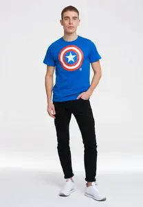 Футболка Logoshirt "Marvel - Captain America Logo" Logoshirt Капитана Америки, синий