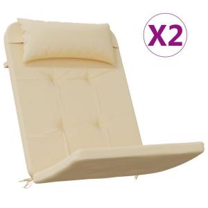 Подушки для кресла Адирондак, 2 шт, бежевая ткань Оксфорд vidaXL, Beige