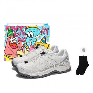 Kappa Антискользящие износостойкие мужские кэжуал кеды низкие классические белые прохладный серый, цвет Classic White/Cool Gray (Happy Shopping Bag Clothing Sets)