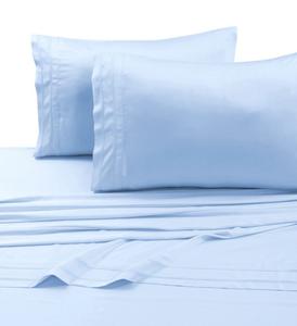 Комплект постельного белья из вискозы с бамбуковым ворсом плотностью 300 нитей, с очень глубокими карманами, размер Twin Tribeca Living, цвет spa blue