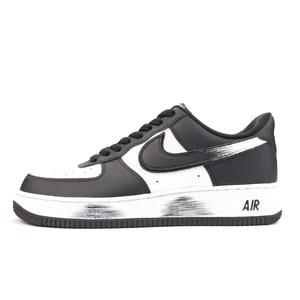 Nike Кроссовки Air Force 1 Cool Black Knight с амортизацией, износостойкие, низкие, для скейтбординга, унисекс, черно-белые
