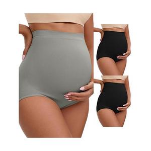 3 пары женских высоких бесшовных трусов для беременных Inspire Chic, Black Gray